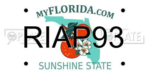 RIAP93 Florida License Plate