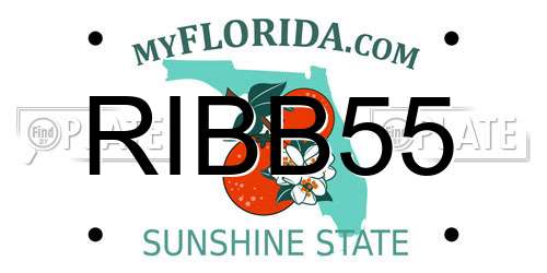RIBB55 Florida License Plate
