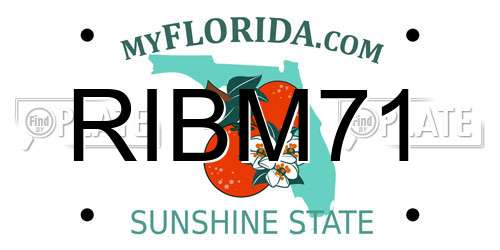 RIBM71 Florida License Plate