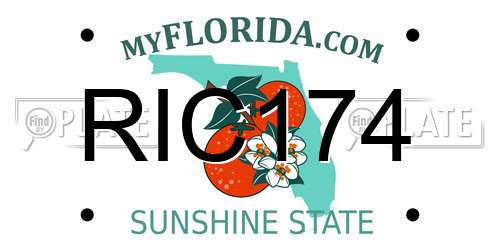 RIC174 Florida License Plate