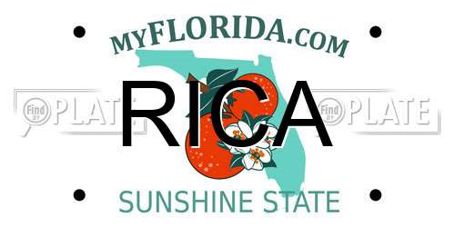RICA Florida License Plate