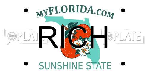 RICH Florida License Plate