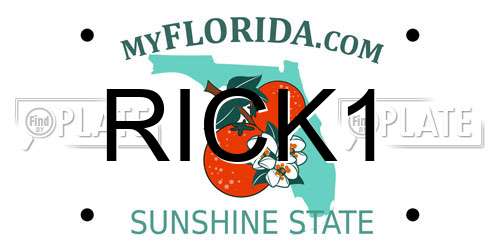 RICK1 Florida License Plate