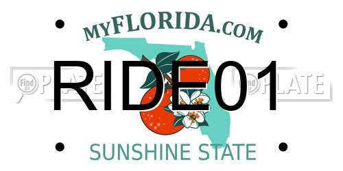 RIDE01 Florida License Plate