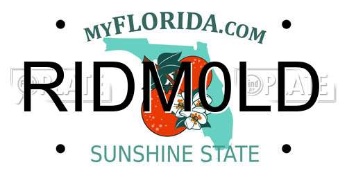 RIDM0LD Florida License Plate