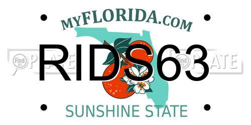 RIDS63 Florida License Plate