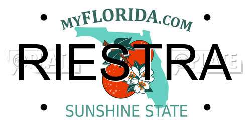 RIESTRA Florida License Plate