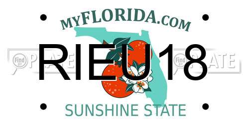 RIEU18 Florida License Plate