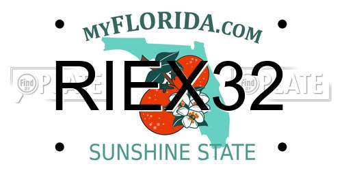 RIEX32 Florida License Plate