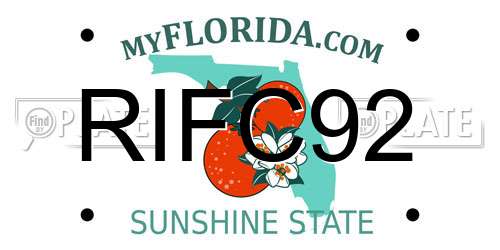 RIFC92 Florida License Plate