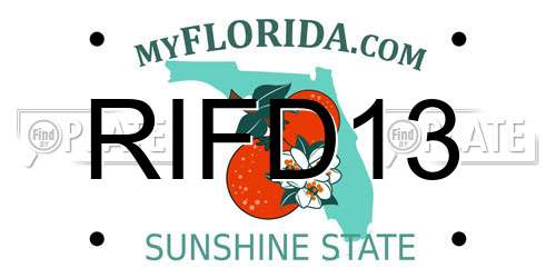 RIFD13 Florida License Plate