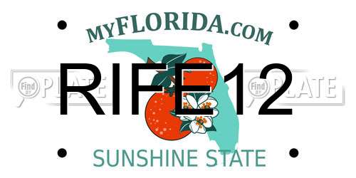 RIFE12 Florida License Plate