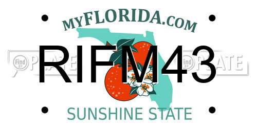 RIFM43 Florida License Plate