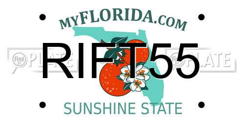 RIFT55 Florida License Plate