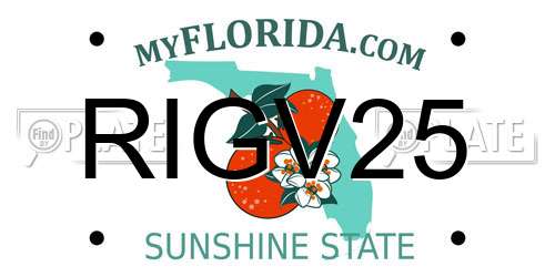 RIGV25 Florida License Plate