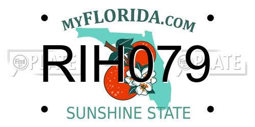 RIH079 Florida License Plate