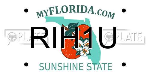 RIH1U Florida License Plate