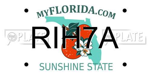 RIH7A Florida License Plate