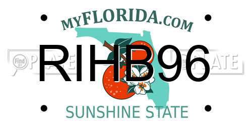 RIHB96 Florida License Plate
