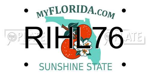 RIHL76 Florida License Plate