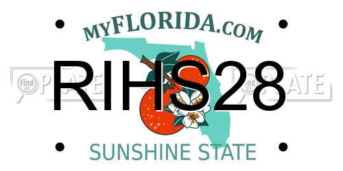 RIHS28 Florida License Plate