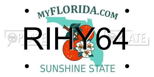 RIHY64 Florida License Plate