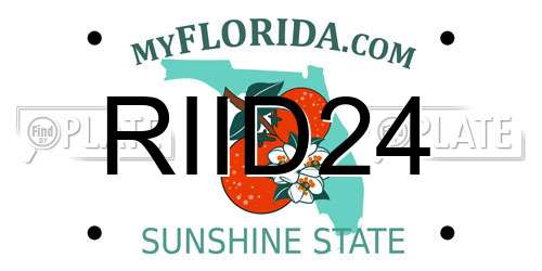 RIID24 Florida License Plate