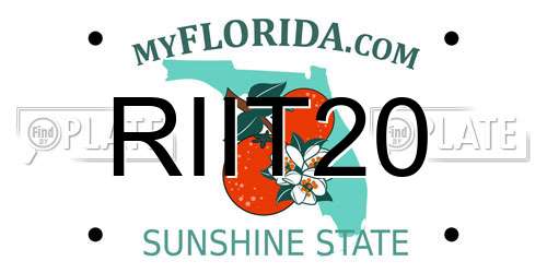 RIIT20 Florida License Plate