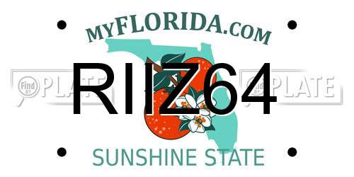 RIIZ64 Florida License Plate