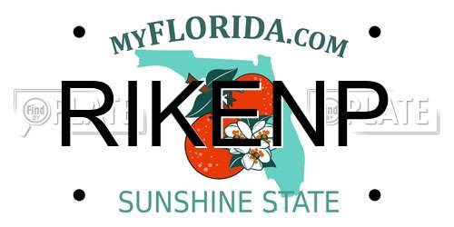 RIKENP Florida License Plate