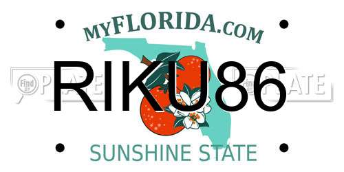 RIKU86 Florida License Plate