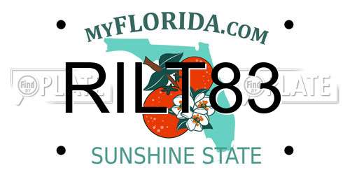 RILT83 Florida License Plate