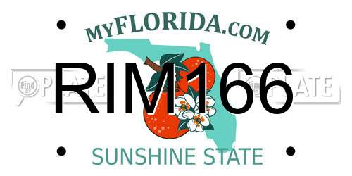RIM166 Florida License Plate