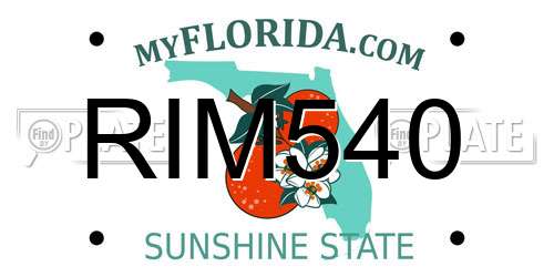 RIM540 Florida License Plate