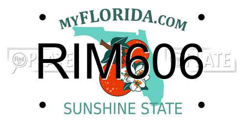 RIM606 Florida License Plate