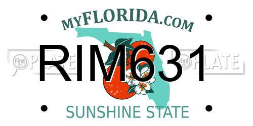 RIM631 Florida License Plate