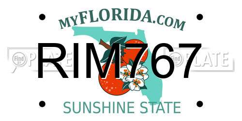 RIM767 Florida License Plate