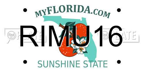 RIMU16 Florida License Plate