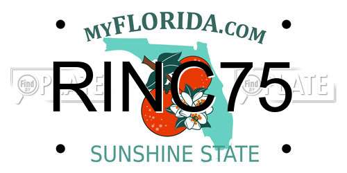 RINC75 Florida License Plate