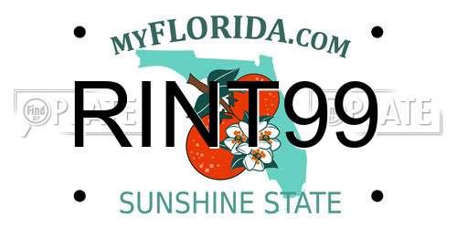 RINT99 Florida License Plate