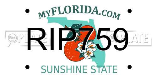RIP759 Florida License Plate