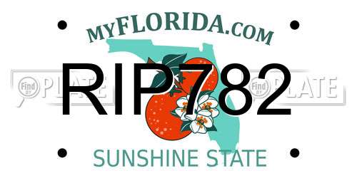RIP782 Florida License Plate