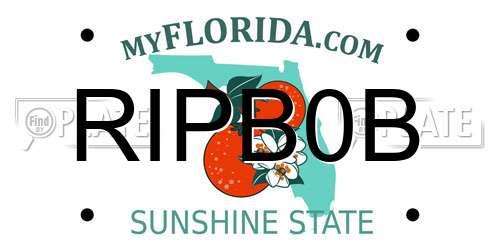 RIPB0B Florida License Plate