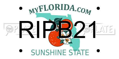 RIPB21 Florida License Plate