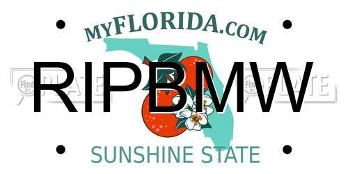 RIPBMW Florida License Plate