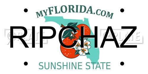 RIPCHAZ Florida License Plate