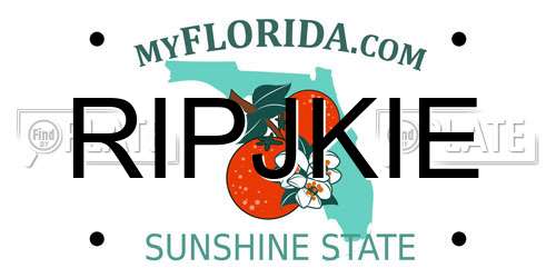 RIPJKIE Florida License Plate