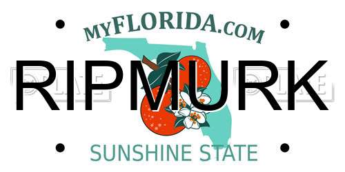 RIPMURK Florida License Plate