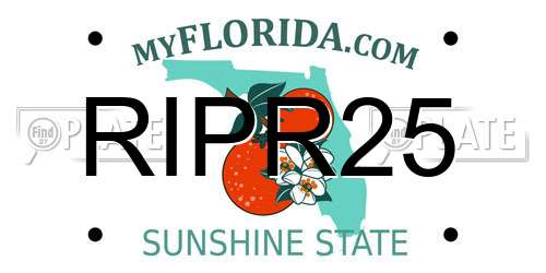 RIPR25 Florida License Plate