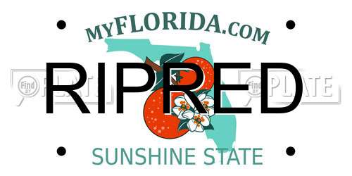 RIPRED Florida License Plate